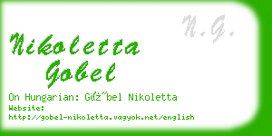 nikoletta gobel business card